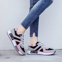 Color Contrast Geometric Patterned Flat Sneakers