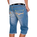 Men Casual Fashion Fold Pockets Denim Pants