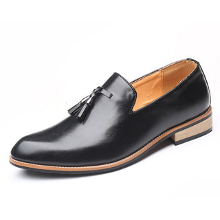 Men Tasseled Solid Colored Loafers