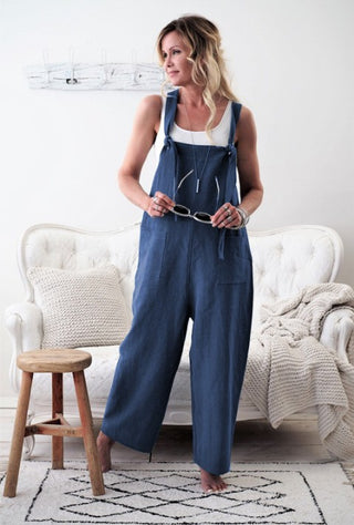 Casual Plus Size Overalls With Pockets In Multicolor