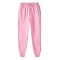 Unisex Cotton Solid Color Mid Waist Sweat Pants