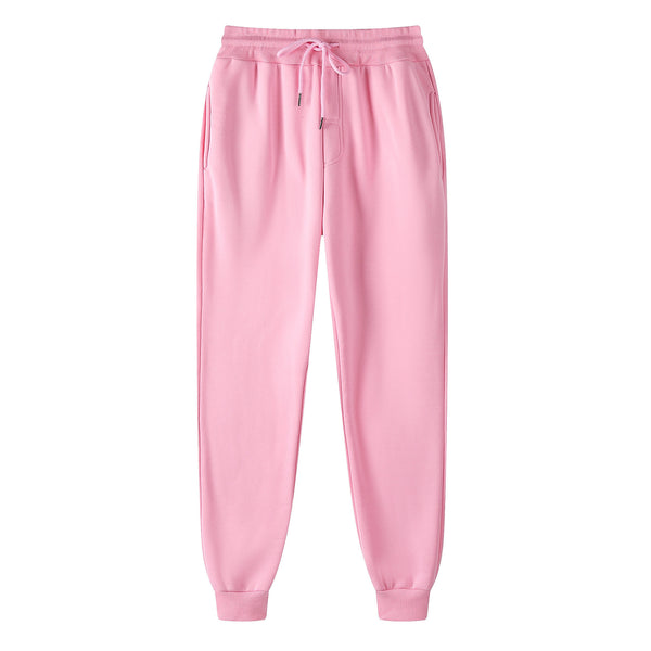 Unisex Cotton Solid Color Mid Waist Sweat Pants