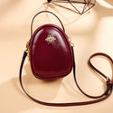 Insect-Clip Hard Leather Crossbody Bag