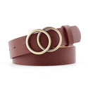 Women Cross-Border Round Buckle Belt