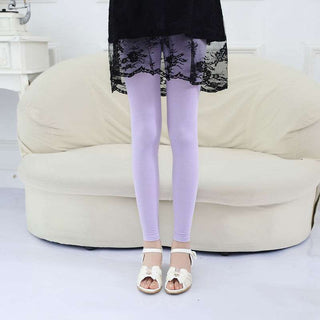 Buy purple Thin Modal Nine-point Multi Colored Leggings