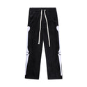 Men Skeleton Bone Patch Embroidered Pants