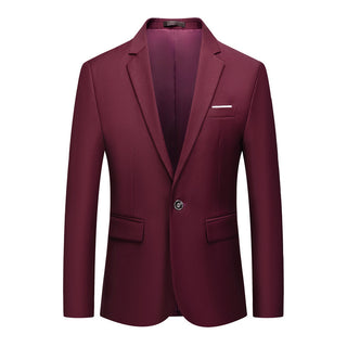 Buy wine-red Men One-button Slimming Blazer