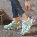 Women Striped Mesh Sneakers