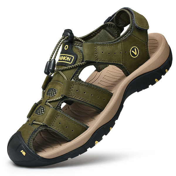 Men's Trendy Leather Toe Sandals