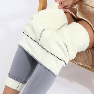 Buy light-grey Women Thick High Stretch Warm Winter Leggings