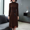 Long-sleeved Knitted Sweater Dress