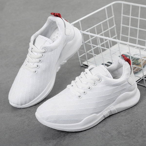 Thick Plain Textured Solid Color Sneakers