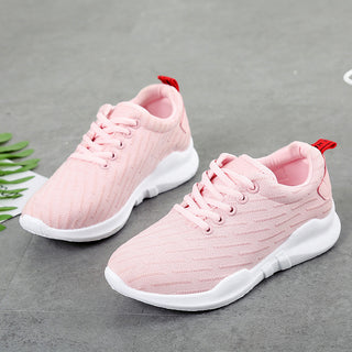 Buy pink Thick Plain Textured Solid Color Sneakers