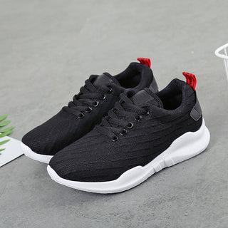 Buy black Thick Plain Textured Solid Color Sneakers