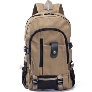 Buy khaki Men&#39;s Backpacks Canvas Backpack Student Bags