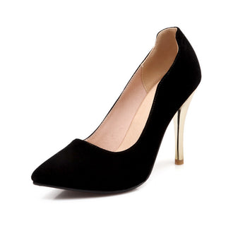 Buy black Women Suede Nubuck High Heels