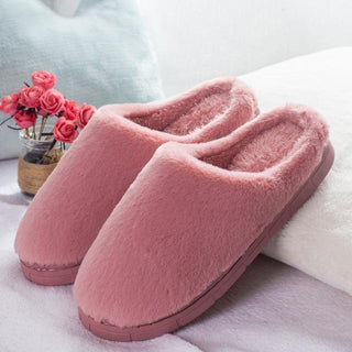 Buy dark-pink Unisex Plush Indoor Shoes