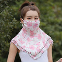 Women Chiffon One-Piece Mask Scarf