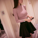 Women Threaded High-Neck Sweater