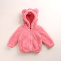 Round Neck Fleece Bear Ear Hooded Sweater