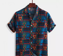 Printed Multi-Patterned Short Sleeve Shirt