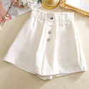 Cotton Elasticated Button-up Shorts