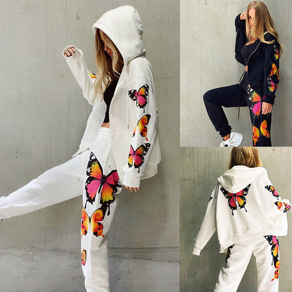 Two Piece Butterfly Sweater Suit