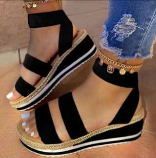 Women Multi Strap Thick Heeled Sandals