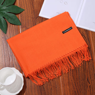 Buy orange Women Foulard Wrapped Neck Scarves