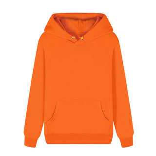 Buy orange Unisex Plain Solid Colored Cotton Hoodie