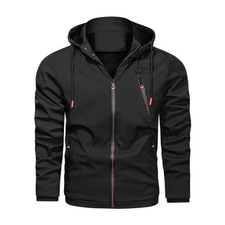 Buy black Men Detachable Hooded Jacket