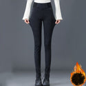 High-rise Stretchable Waist Velvet Jeans