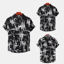 Men's Striped Casual Short Sleeve Shirts