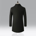 Men Snowflake Trench Mid-length Woolen Coat