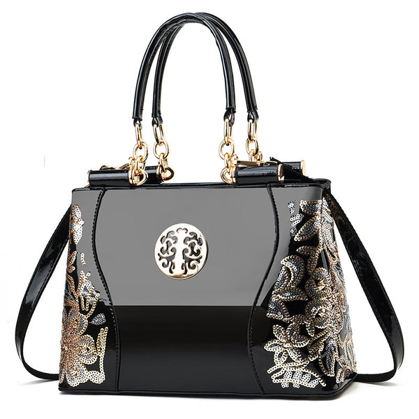 Floral Embroidered Luxury Hand and Shoulder Bag