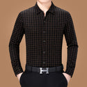 Men Business Casual Plaid Shirt