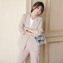 Two Piece Elegant Solid Color Blazer & Pant Suits