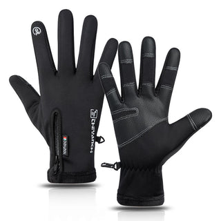 Buy black Warm Waterproof Sports Mountaineering Ski Gloves