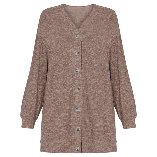 Thin Mid Length Knitwear V Neck Cardigan