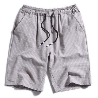 Men Middle Waist Striped Shorts