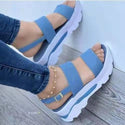 Women Flexible Strap Heightened Wedge Sandals