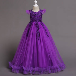 Buy purple Girls Fashion Long Dress