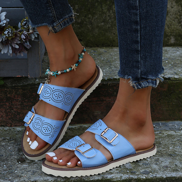 Women Adjustable Buckle Hollow Sandals