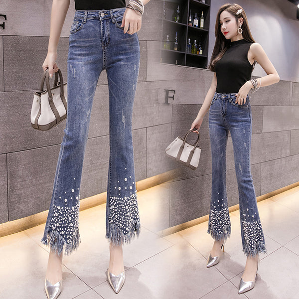 Women Pearl Flared Jeans