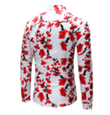 Plum Blossom Print Hawaiian Men Flowers Shirt