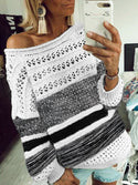 Women's Printed Round Neck Sweater