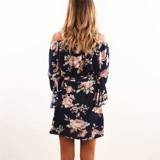 Buy blue Women Printed Loose Belt Dress