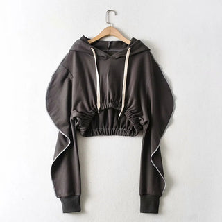 Buy grey Drawstring Pullover Hoodie