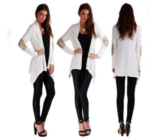 Long-Sleeved Stitching Fashion Cardigan