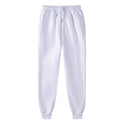 Unisex Cotton Solid Color Mid Waist Sweat Pants